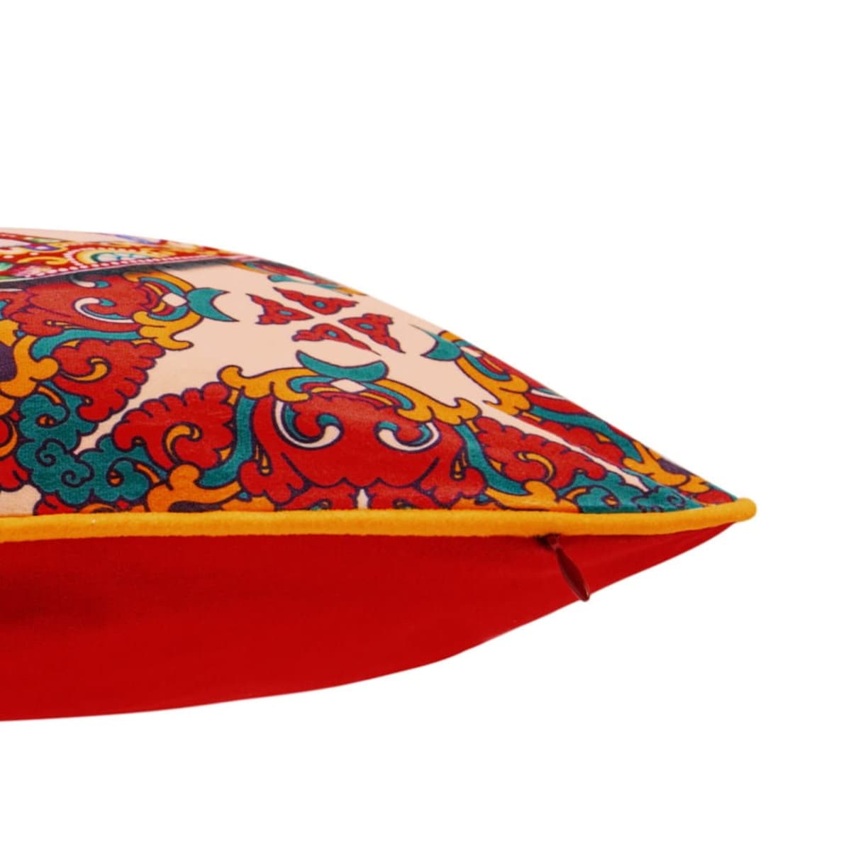 Poszewka dekoracyjna 43x43 czerwona w meksykański wzór