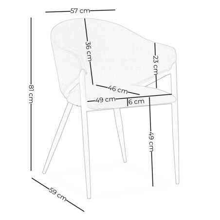 Krzesło tapicerowane do salonu welurowe GLAMOUR czarne