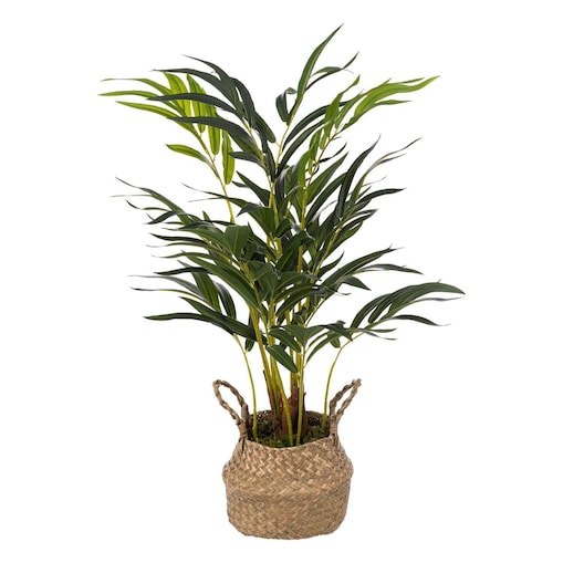 Sztuczna palma jak żywa w doniczce z plecionki, wys. 80 cm