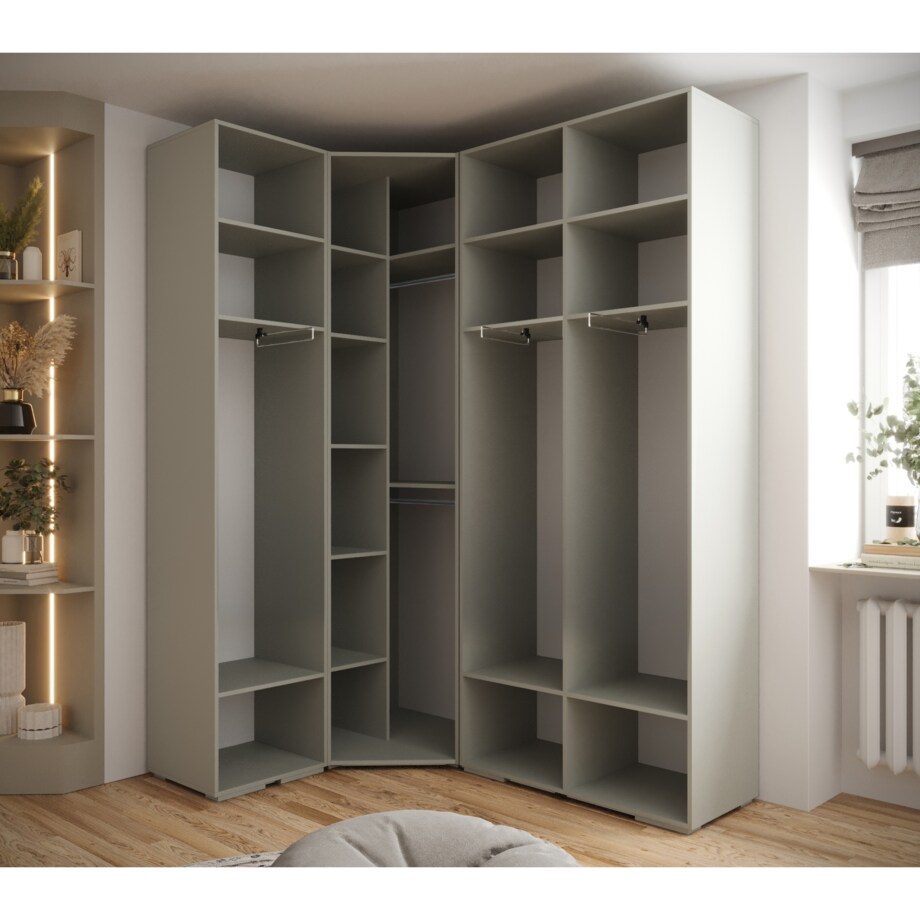 Garderoba wysoka do przedpokoju INOVA 2 Z3 kaszmir+czarny