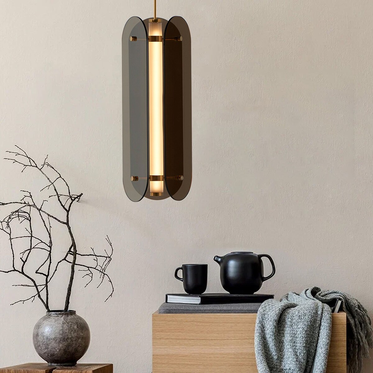 Lampa sufitowa wisząca czarna APP1676-CP Long