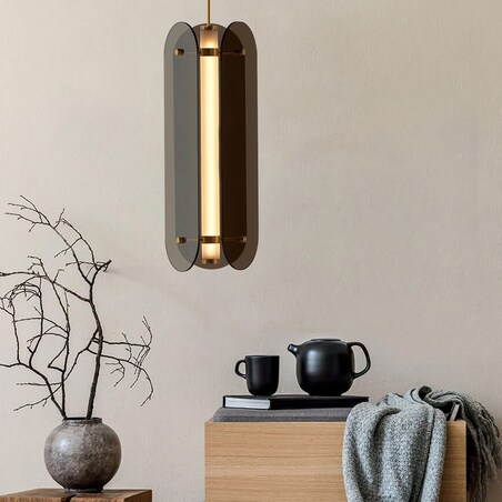 Lampa sufitowa wisząca czarna APP1676-CP Long