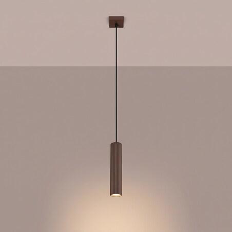 Lampa wisząca KARBON 1 brązowa