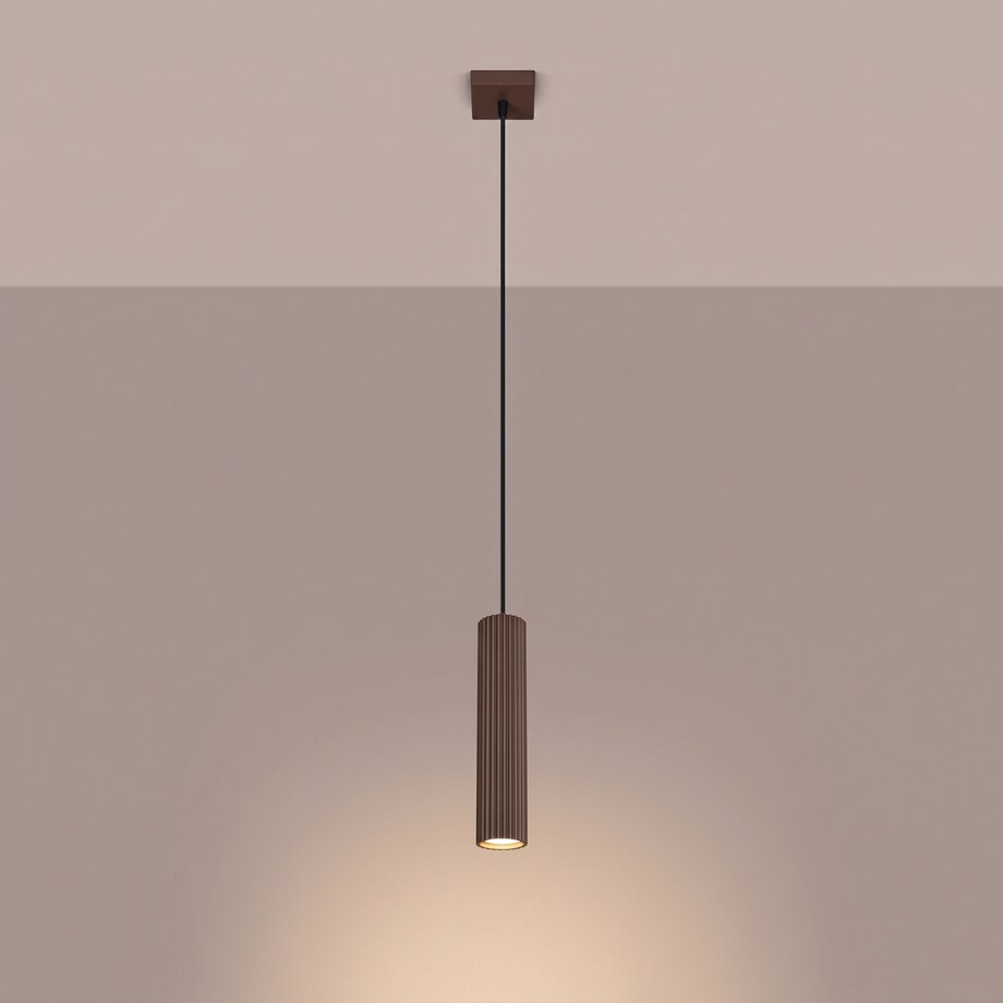 Lampa wisząca KARBON 1 brązowa