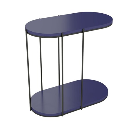 Stolik pomocniczy Skandica LOCO na metalowym stelażu / kolor granat szlachetny