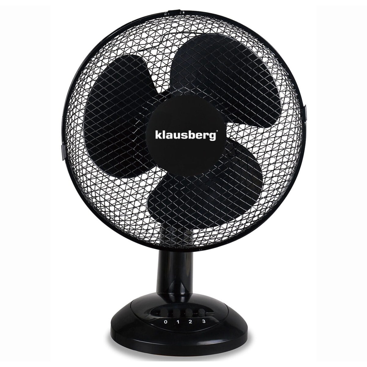 Wentylator biurkowy wiatrak stojący czarny 30cm KLAUSBERG