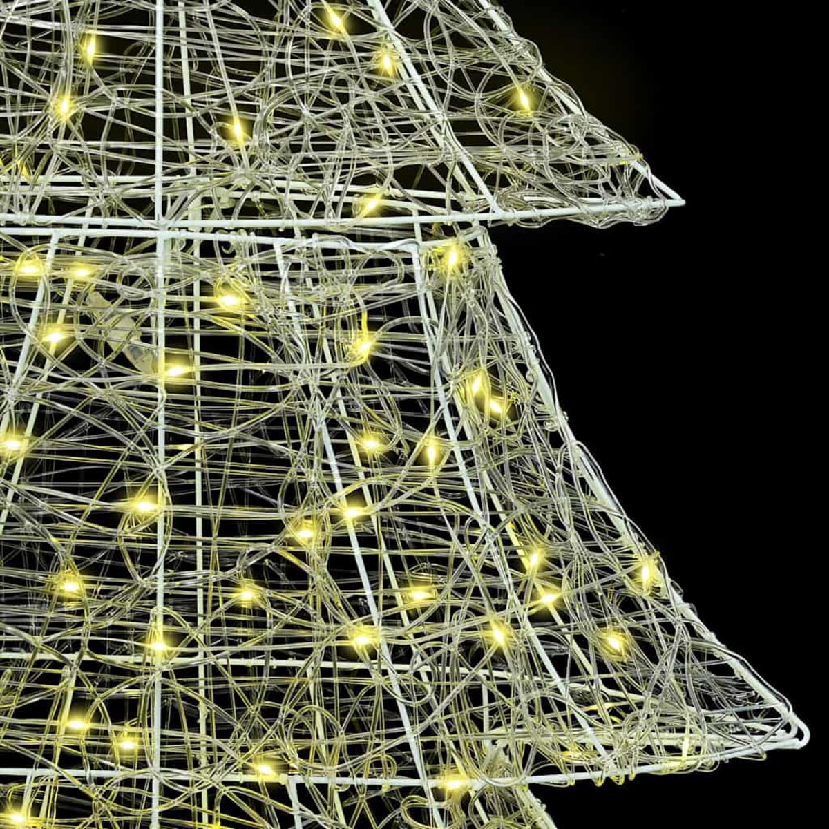 vidaXL Choinka z 240 diodami LED Ciepła biel 180 cm Akryl