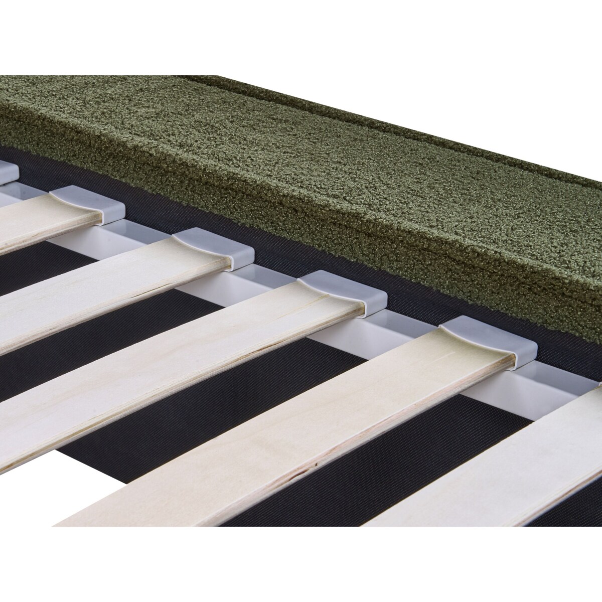 Łóżko boucle 160 x 200 cm zielone LINARDS