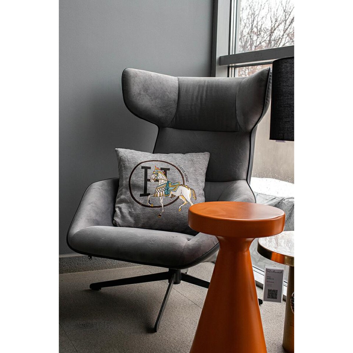 Poduszka dekoracyjna SHP PARIS HOME szara