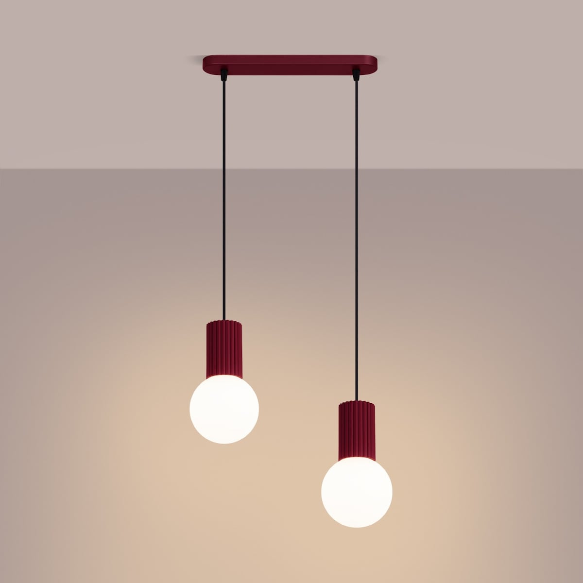 Lampa wisząca HALO 2L burgund