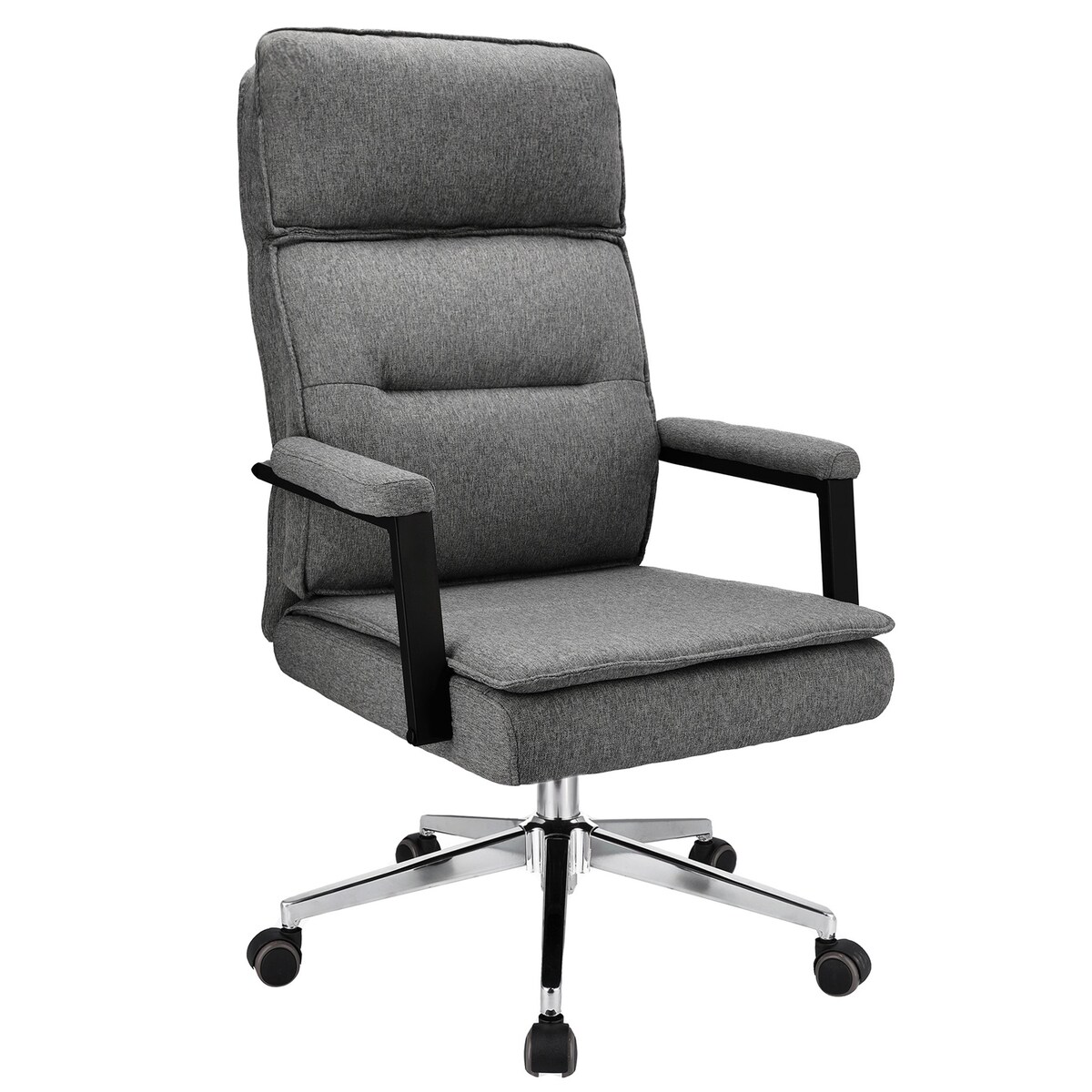 Fotel biurowy SEGO tkanina jasny szary