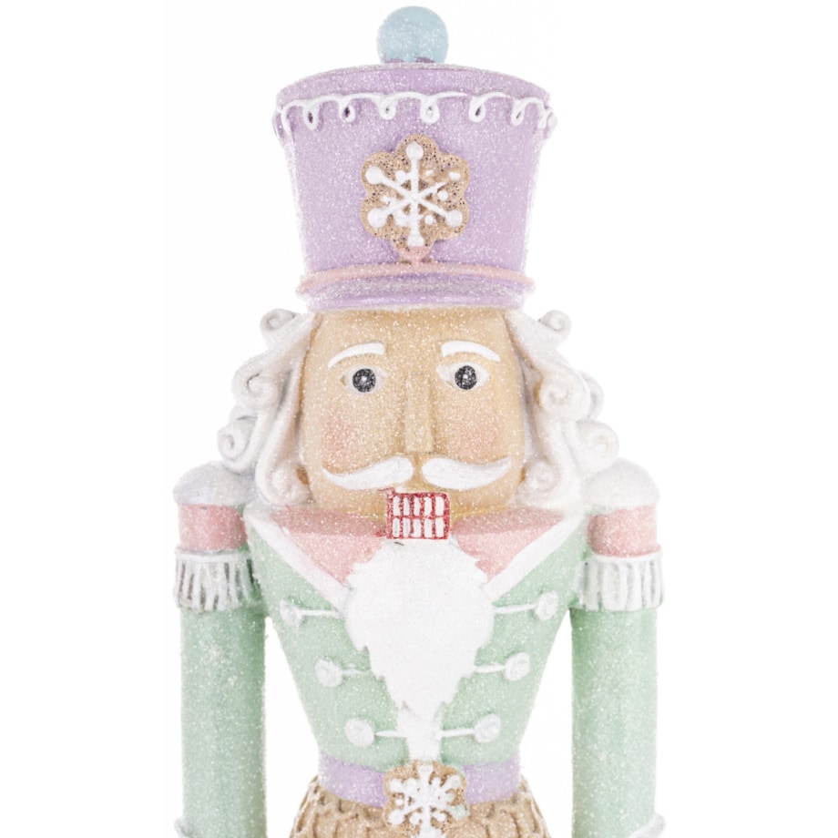 Figurka - Dziadek do orzechów 36x10x9 cm MUFINKOWY