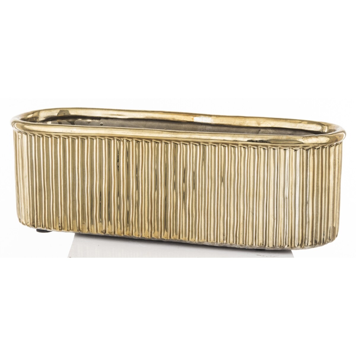 Kwietnik-osłonka 9,5x28,5x9,5 cm złota