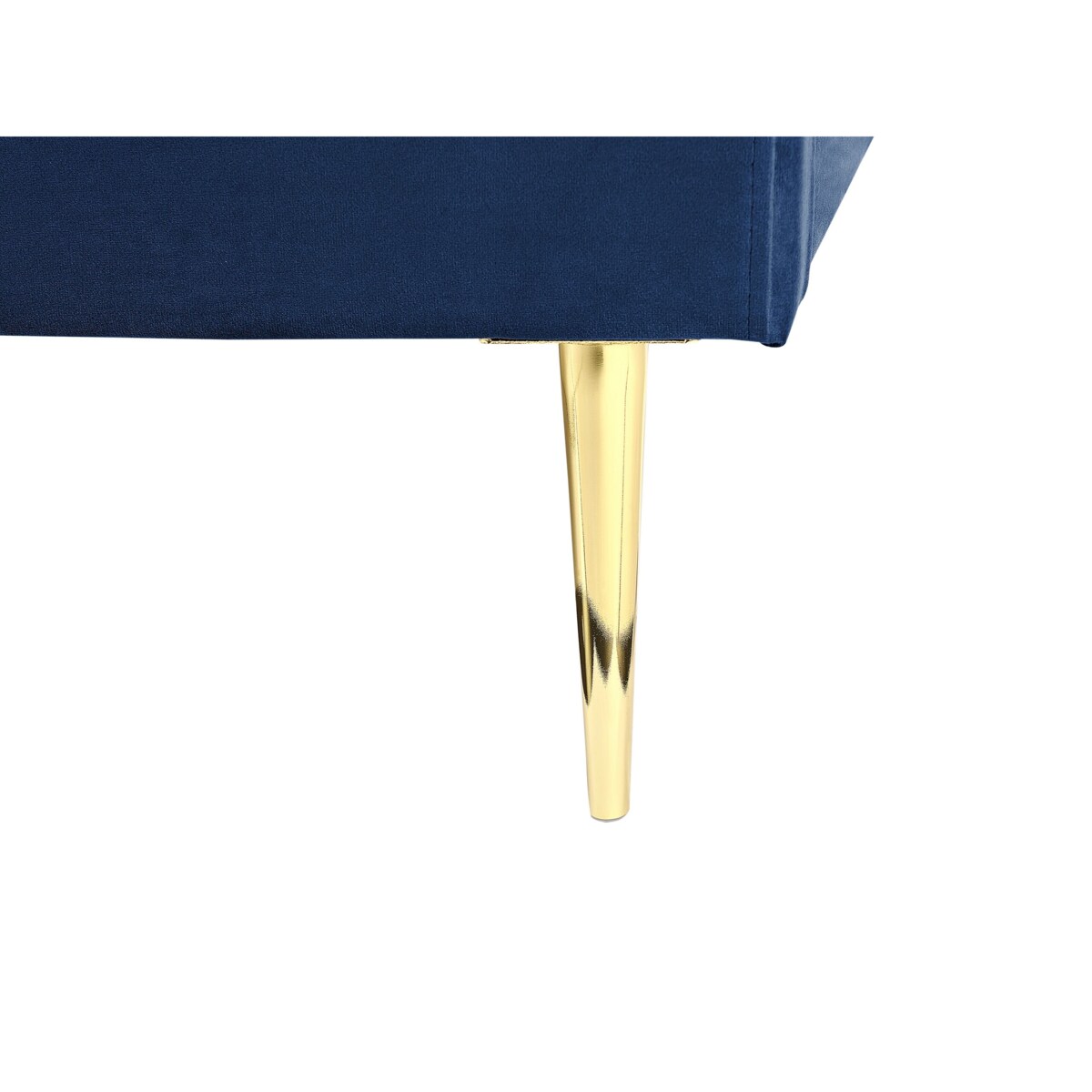 Łóżko welurowe 140 x 200 cm niebieskie FLAYAT