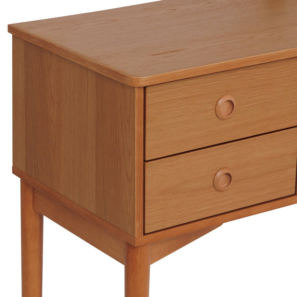 Toaletka z okrągłym lustrem CHARLIE, 110 x 42 x 126 cm