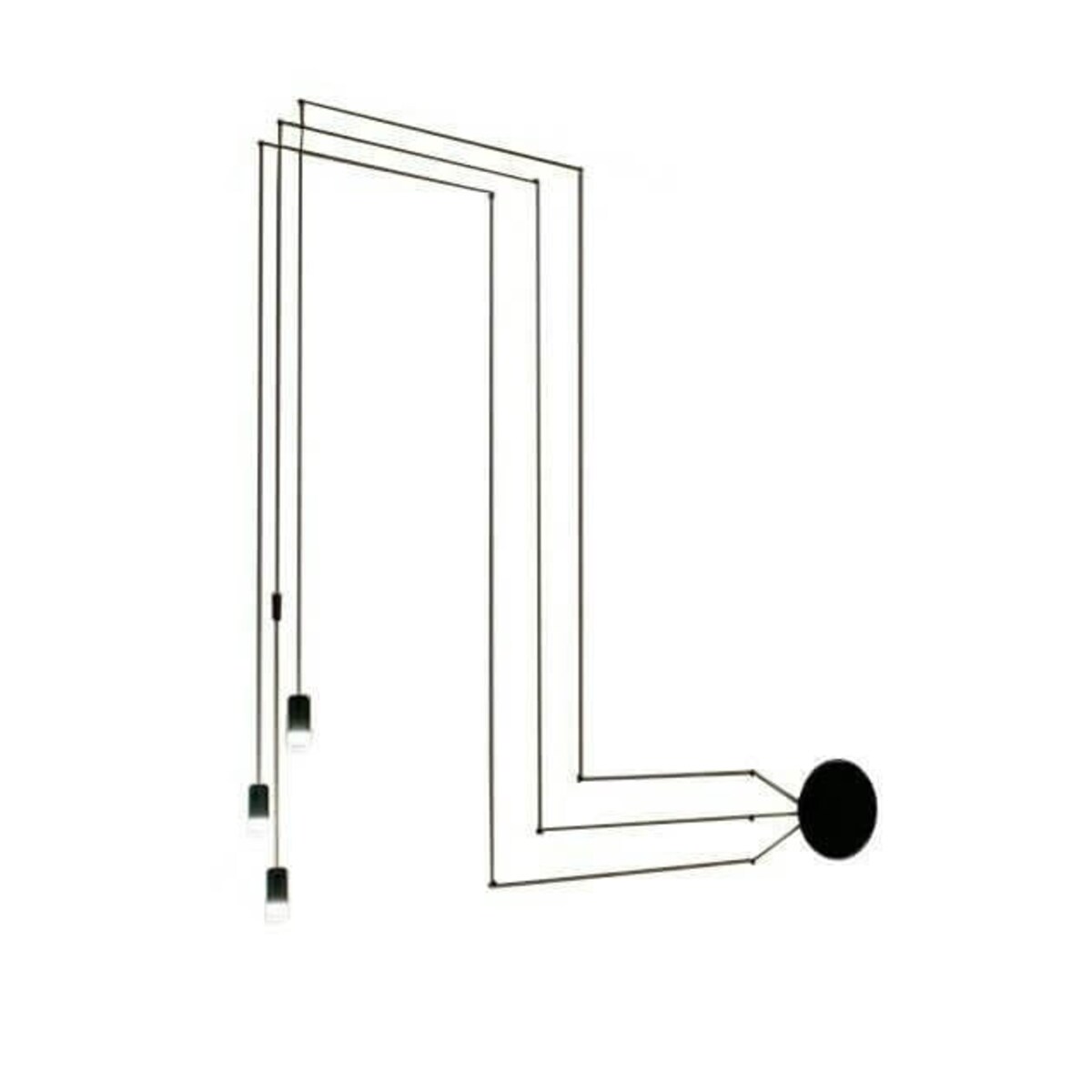 Lampa sufitowo-ścienna Flusso czarny kinkiet do sypialni