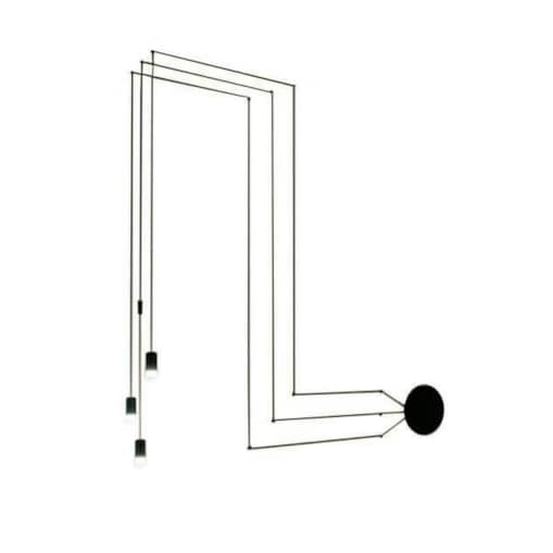 Lampa sufitowo-ścienna Flusso czarny kinkiet do sypialni