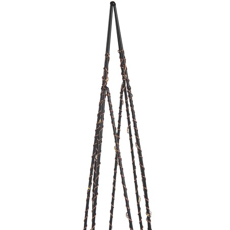 Zestaw 2 dekoracji świątecznych LED NEIDEN Choinka 52/38 cm Srebrny
