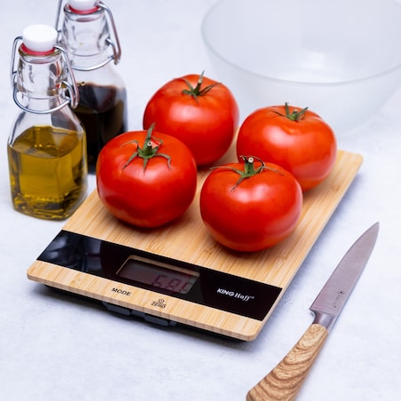 Elektroniczna waga kuchenna 1g 5kg bambus KINGHOFF