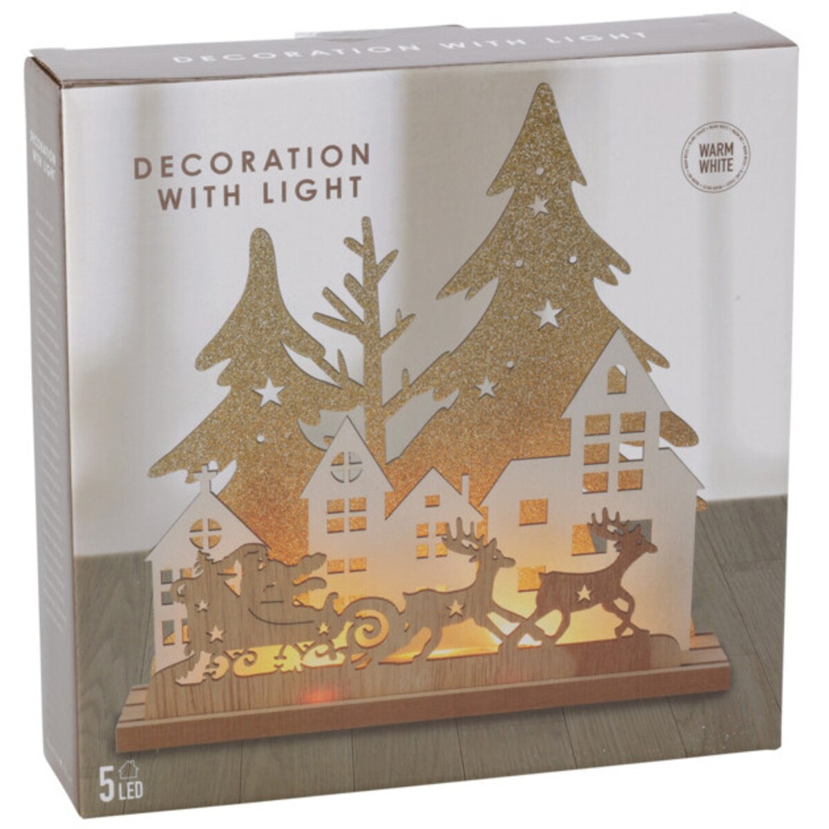 Świąteczna lampa stołowa LED,20 cm