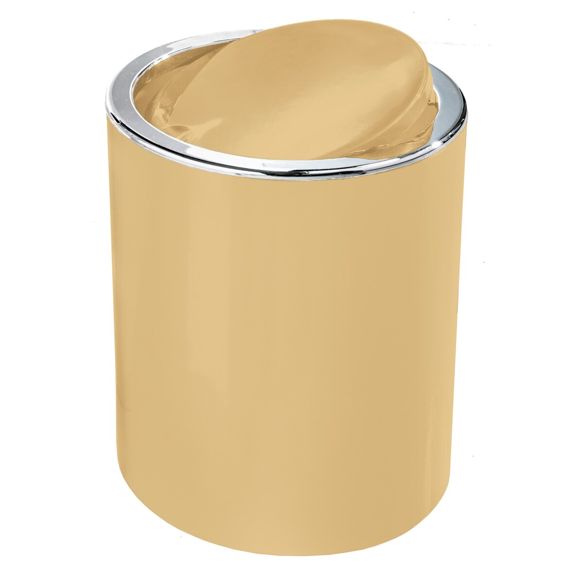 Kleine Wolke Clap Kosz łazienkowy żółty/solaris 5 litrów srebrny rant