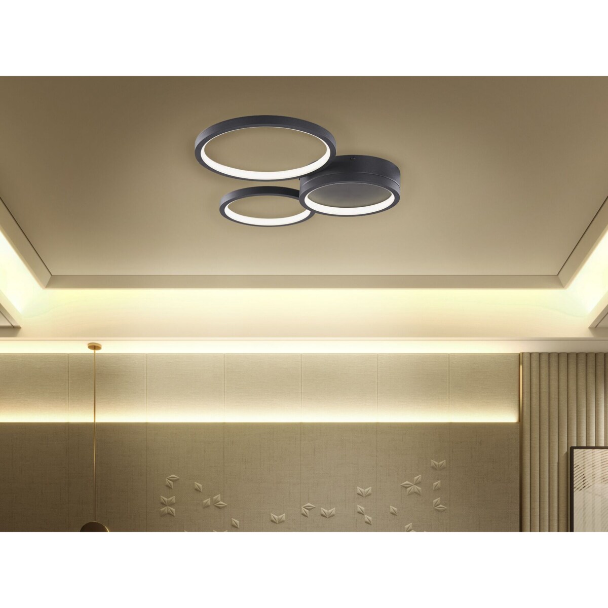 Lampa sufitowa LED metalowa czarna AGNAT