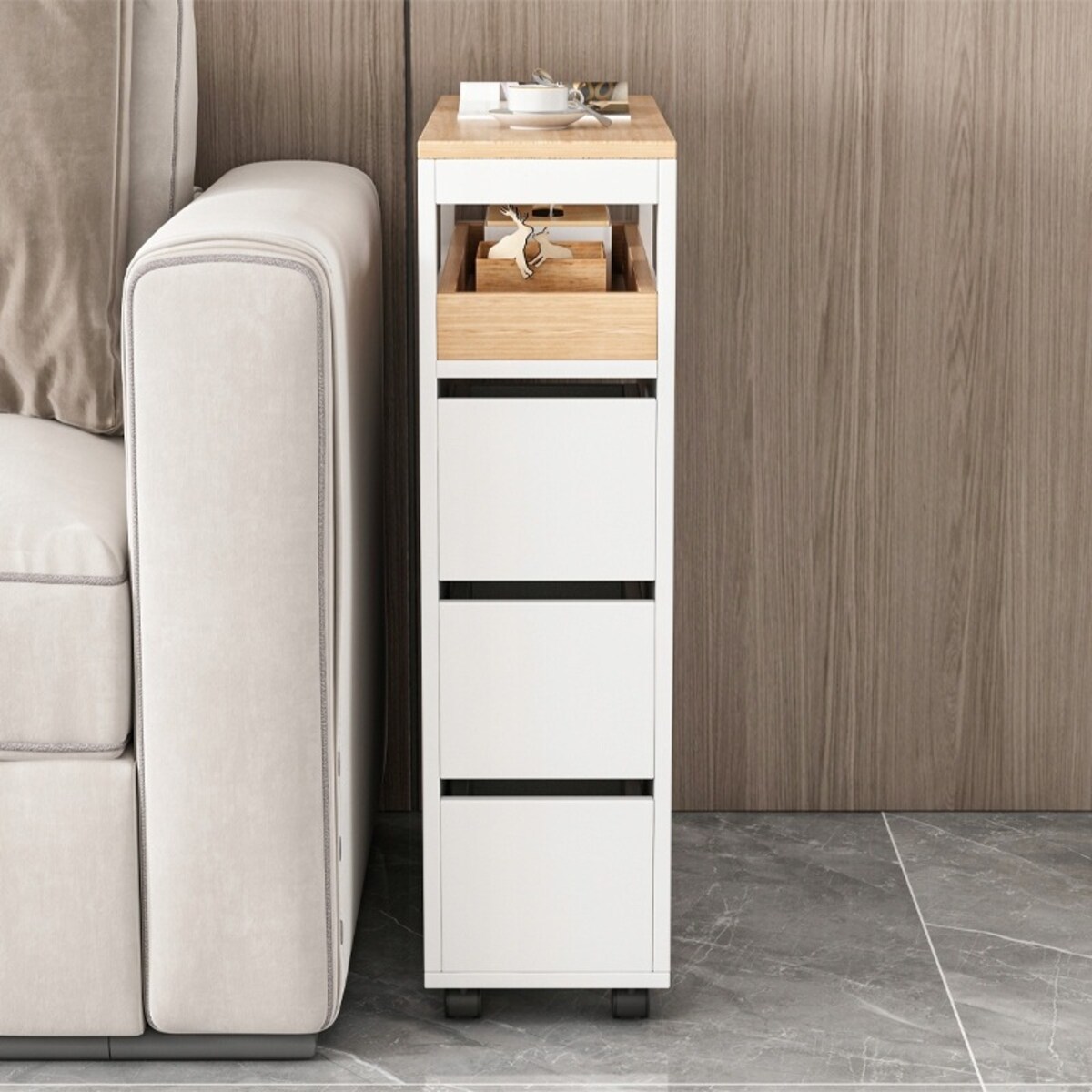 Szafka na kółkach na papier komoda łazienkowa regał szuflady kuchni salonu