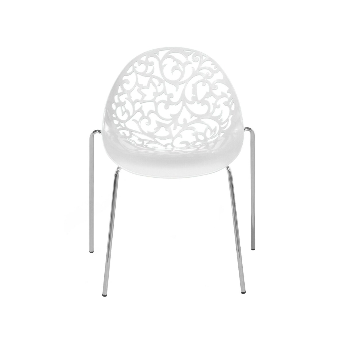 Zestaw 4 krzeseł do jadalni biały MUMFORD