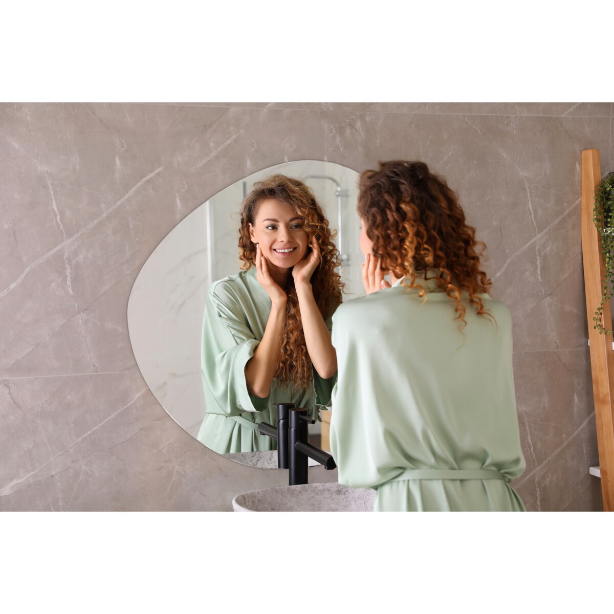 Lustro 57,5 x 58 cm Nieregularne Chmurka