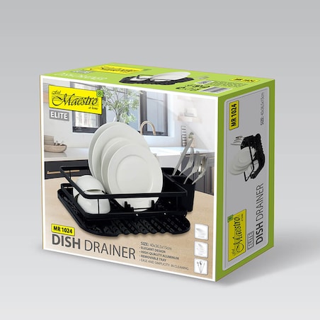 Suszarka do naczyń na naczynia stojąca 40cm ociekacz czarna MAESTRO