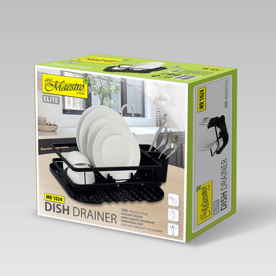 Suszarka do naczyń na naczynia stojąca 40cm ociekacz czarna MAESTRO