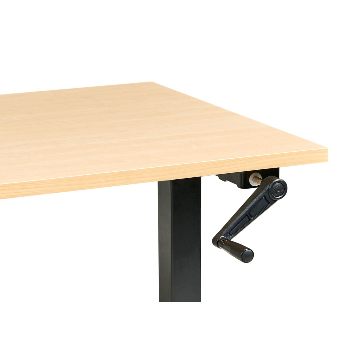 Biurko regulowane manualnie DESTINES Czarny/ jasny brąz 160 cm 72 cm