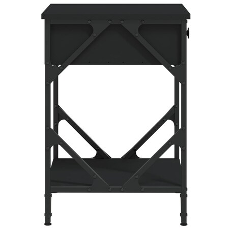 vidaXL Szafka nocna, czarna, 40x42x60 cm, materiał drewnopochodny