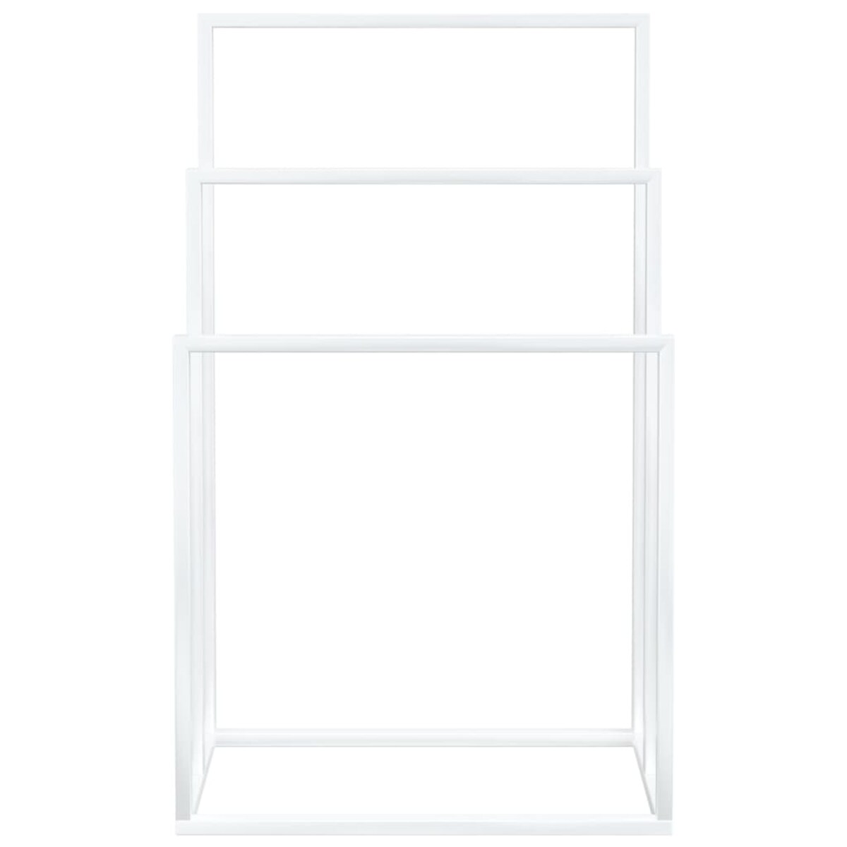 vidaXL Wolnostojący wieszak na ręczniki, biały, 48x24x79 cm, żelazny