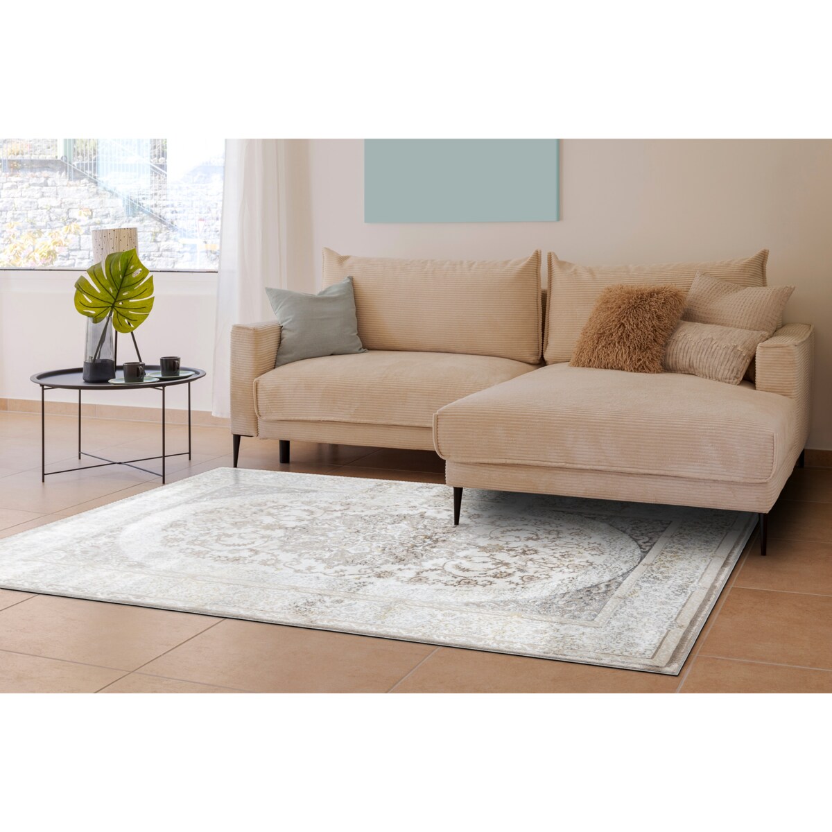 Dywan BLISS Z204AZ128 krem / beż - Ramka, 120x170 cm