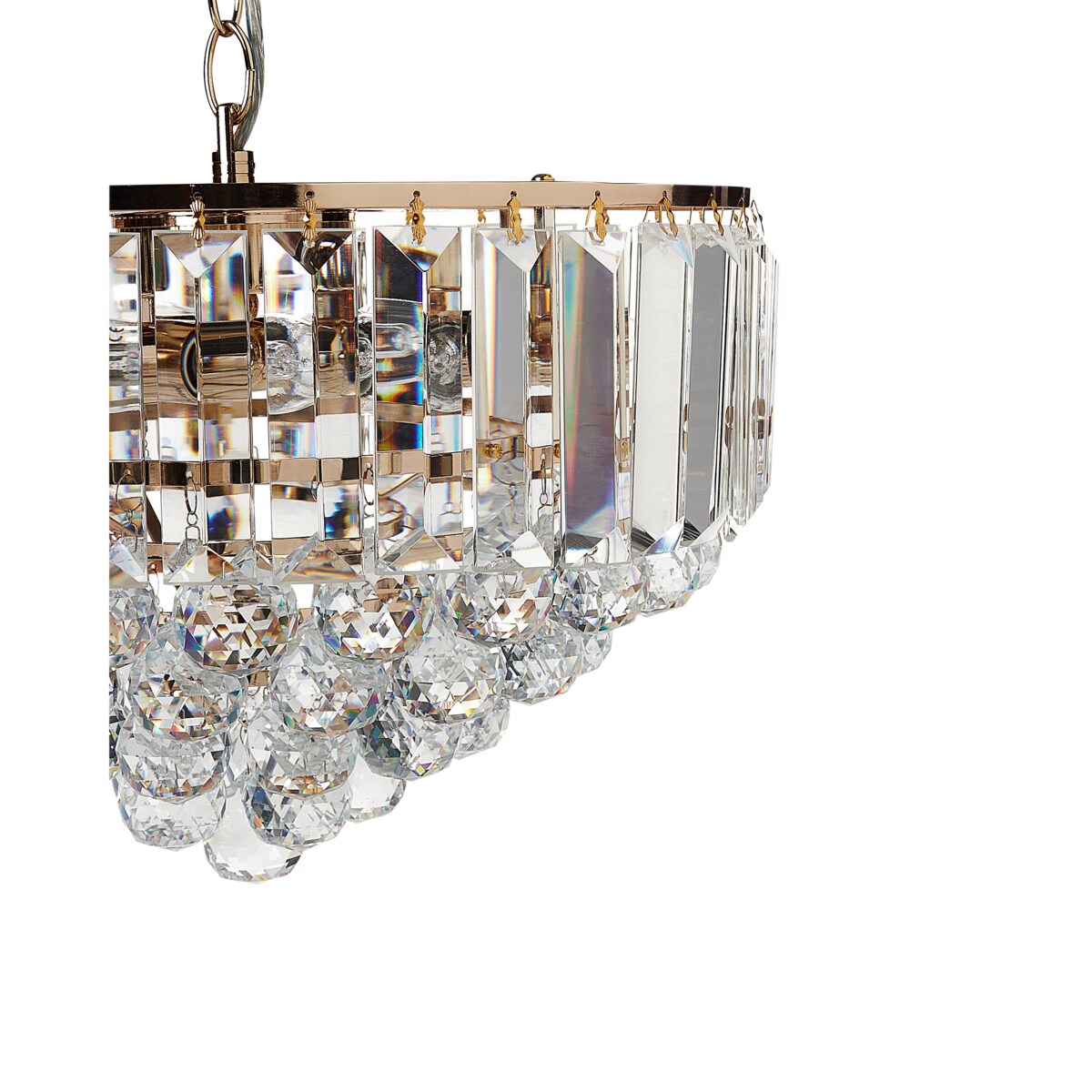 Żyrandol kryształowy 40 cm złoty ACHEIRO