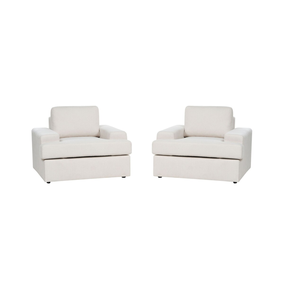 Zestaw 2 foteli tapicerowanych jasnobeżowy ALLA