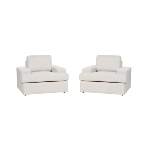 Zestaw 2 foteli tapicerowanych jasnobeżowy ALLA