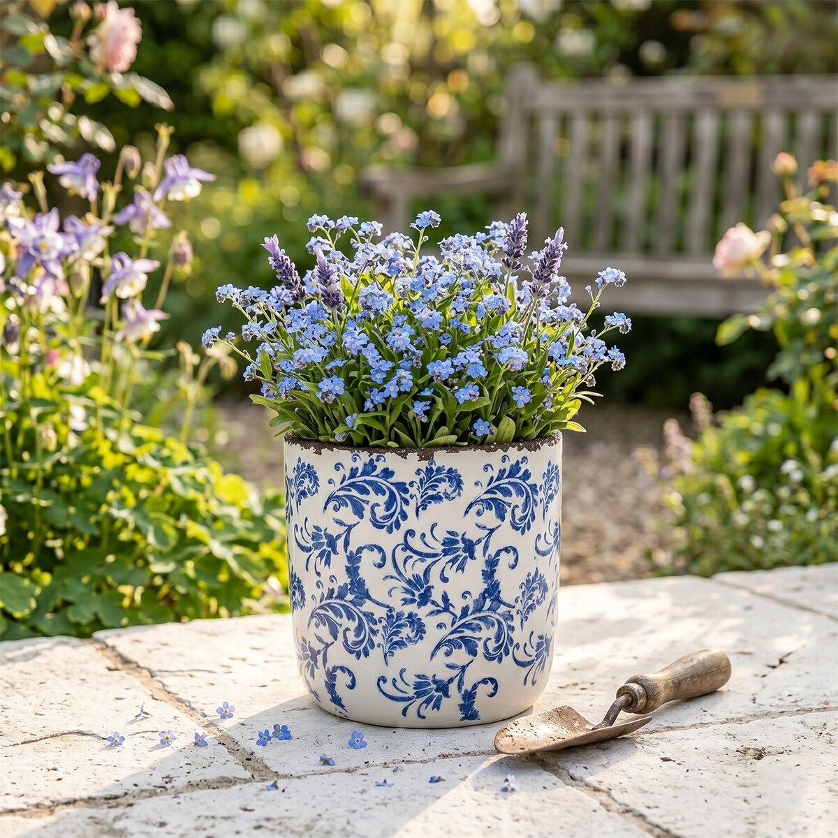 DONICZKA CERAMICZNA 20cm DUŻA NA BALKON TARAS KWIATY BONSAI DO DOMU OSŁONKA