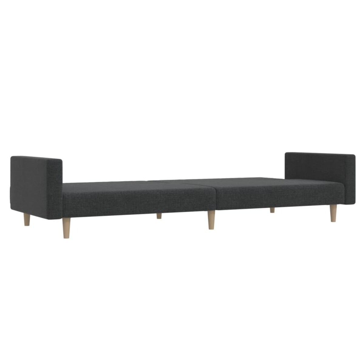 vidaXL 2-osobowa kanapa rozkładana, ciemnoszara, tapicerowana tkaniną