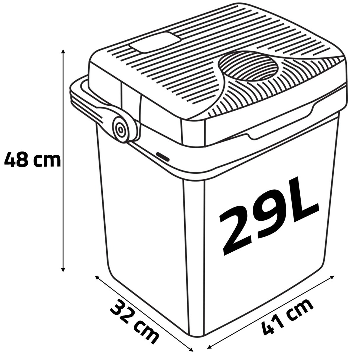 Lodówka turystyczna samochodowa Berdsen 29L 12V/230V USB funkcja grzania