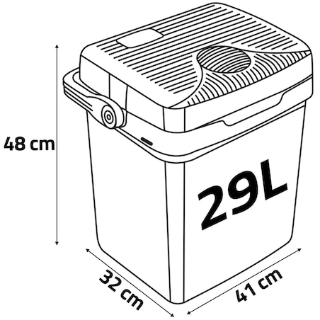 Lodówka turystyczna samochodowa Berdsen 29L 12V/230V USB funkcja grzania