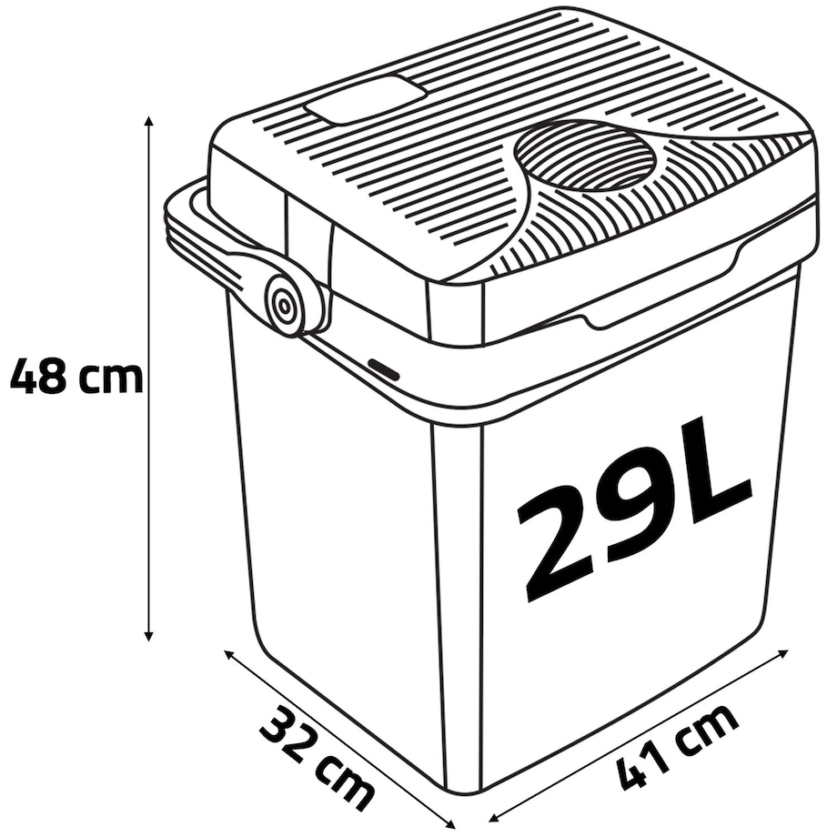 Lodówka turystyczna samochodowa Berdsen 29L 12V/230V USB funkcja grzania