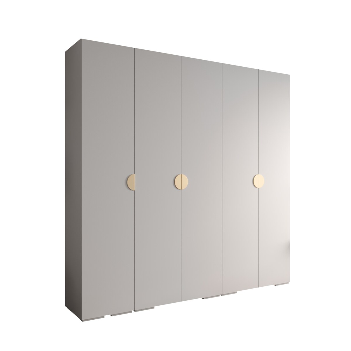 Szafa ubraniowa Garderoba INOVA 4 2,5SZ Biały+Złoty