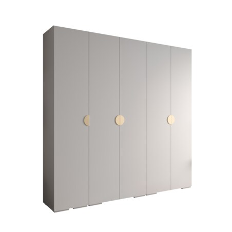 Szafa ubraniowa Garderoba INOVA 4 2,5SZ Biały+Złoty