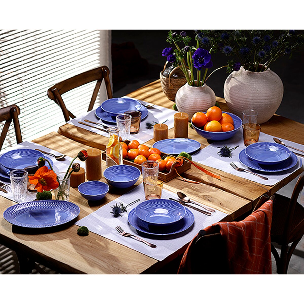 Talerz głęboki 22 cm Sofia Szafirowa LB03