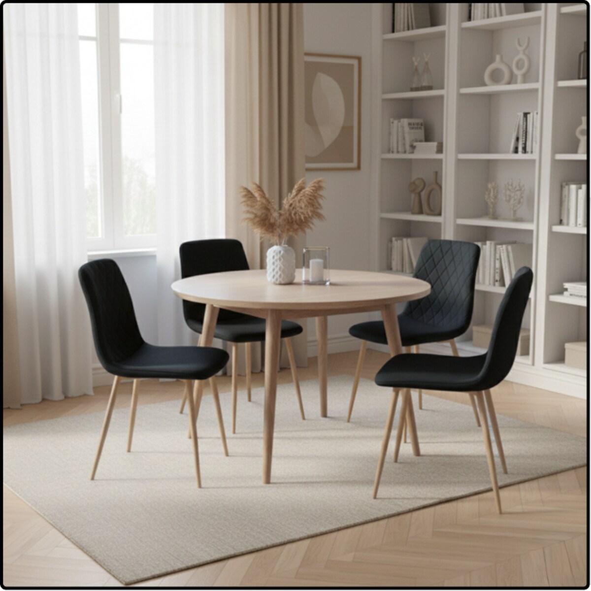 Krzesło tapicerowane welurowe do salonu kuchni jadalni velvet loft czarne jasne nogi