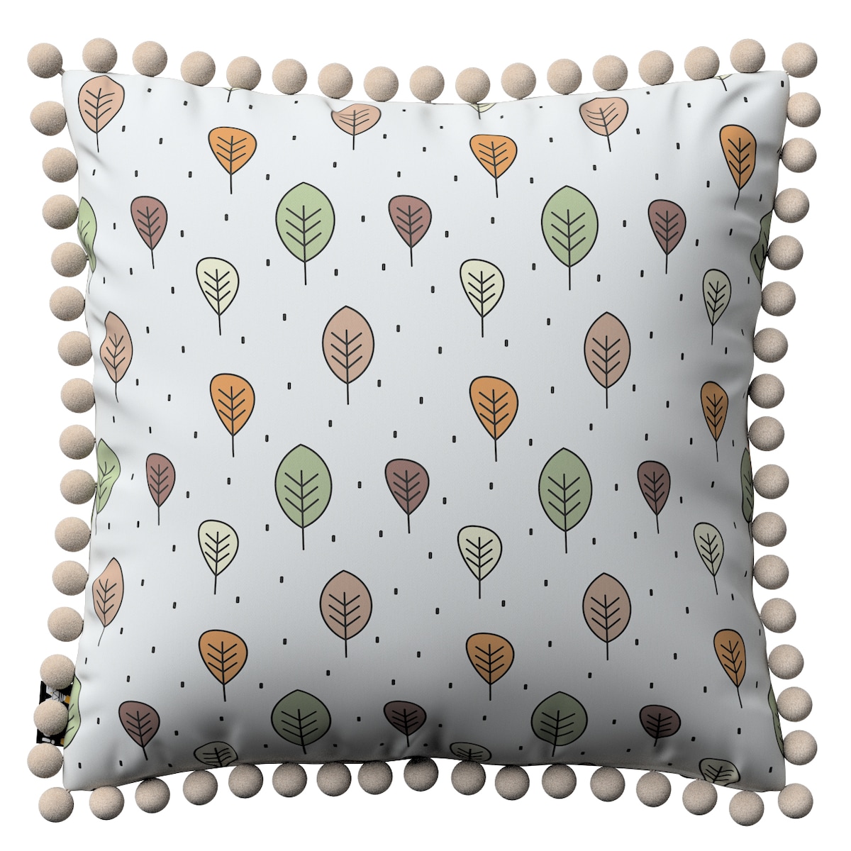 Poszewka Daisy 45x45 ecru-brązowy