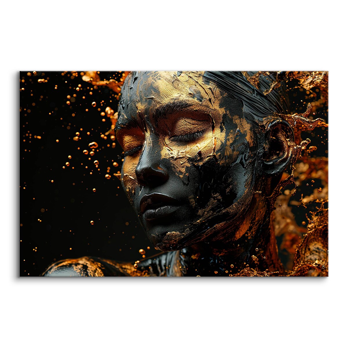 Obraz Na Płótnie Do Salonu Kobiecy Portret Abstrakcja Styl Glamour 120x80cm