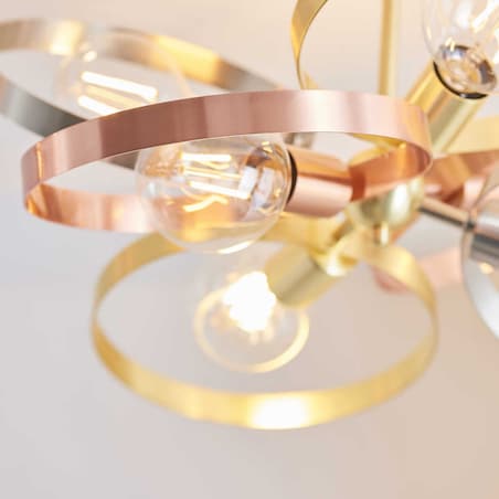Lampa sufitowa do gabinetu Hoop 91935 Endon mosiądz miedziana nikiel